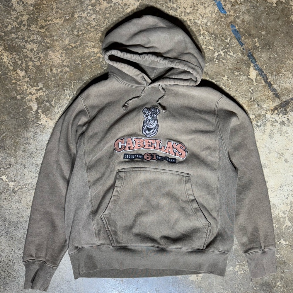 Cabela’s Field Duty Hoodie Men’s M – Brown Embroidered Outdoors